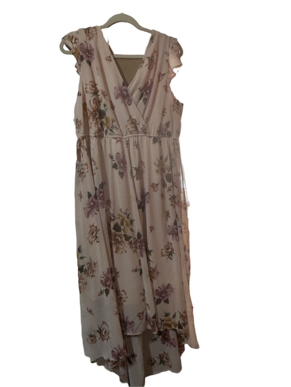 NWOT Torrid Plus Size Blush Floral HighLow Wrap Dress size 2X 18/20 🌸BRB SL 3 - Picture 5 of 10